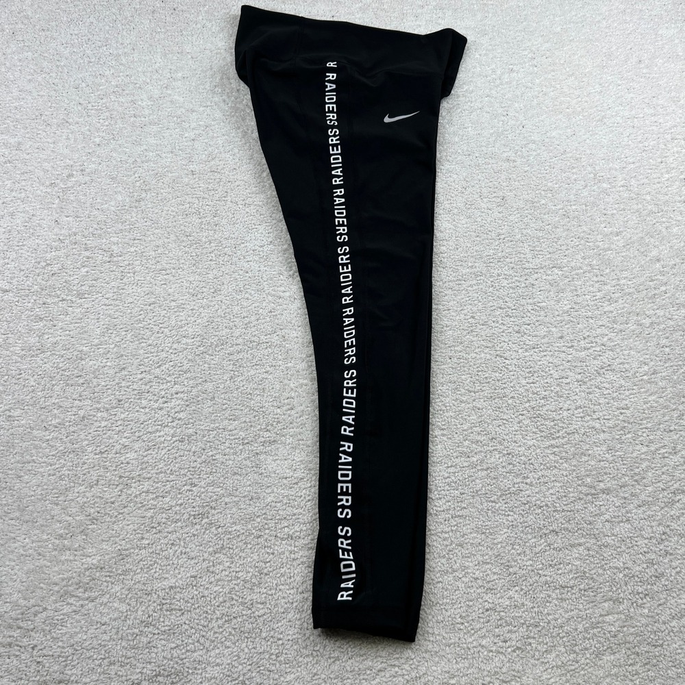 Nike Las Vegas Raiders Womens Black Dri-FIT NFL Athletic Leggings Size M - Picture 11 of 15